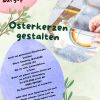 Osterkerzen basteln für Kinder in Stein