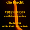 Mit Jesus durch die Nacht - Fackelwanderung für Kinde rund Jugendliche am Gründonnerstag